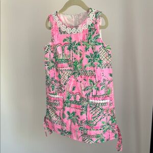 Lilly Pulitzer Pink and Green Sleeveless Dress